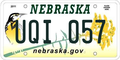 NE license plate UQI057