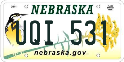NE license plate UQI531