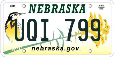 NE license plate UQI799