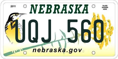 NE license plate UQJ560
