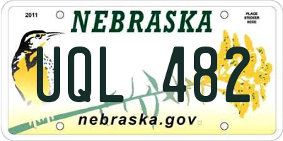 NE license plate UQL482