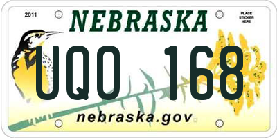NE license plate UQO168