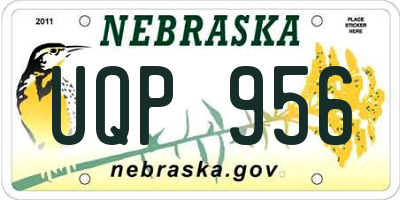 NE license plate UQP956