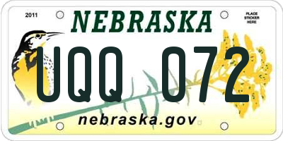 NE license plate UQQ072
