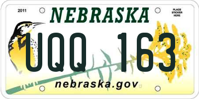 NE license plate UQQ163