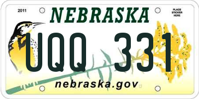 NE license plate UQQ331