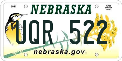 NE license plate UQR522
