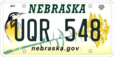 NE license plate UQR548