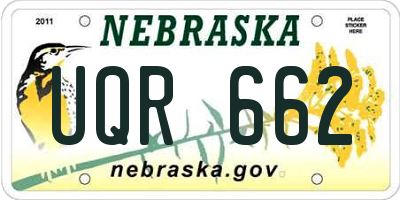 NE license plate UQR662