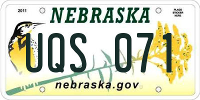 NE license plate UQS071