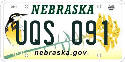 NE license plate UQS091