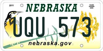 NE license plate UQU573