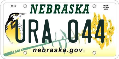 NE license plate URA044