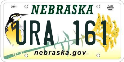 NE license plate URA161