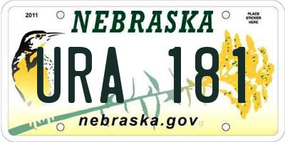 NE license plate URA181