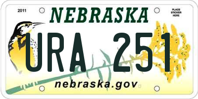 NE license plate URA251