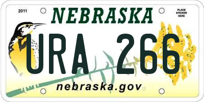 NE license plate URA266