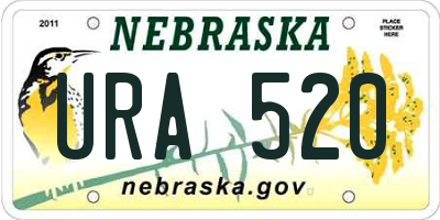 NE license plate URA520