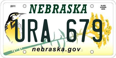 NE license plate URA679