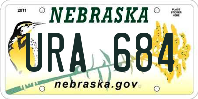 NE license plate URA684