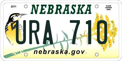 NE license plate URA710