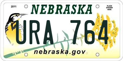 NE license plate URA764