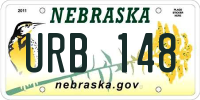 NE license plate URB148