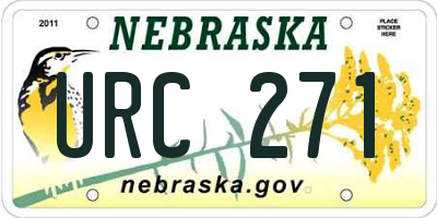 NE license plate URC271