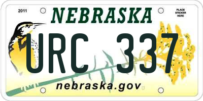 NE license plate URC337