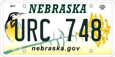 NE license plate URC748