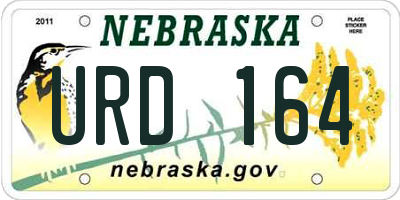 NE license plate URD164