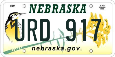 NE license plate URD917