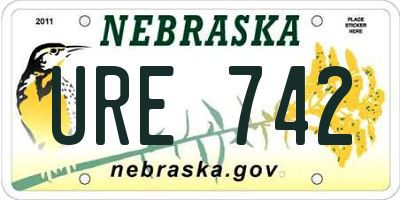 NE license plate URE742