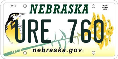 NE license plate URE760
