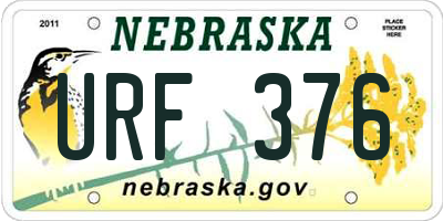 NE license plate URF376