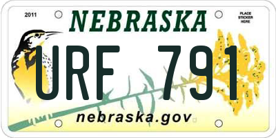 NE license plate URF791