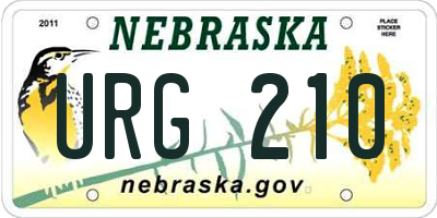NE license plate URG210