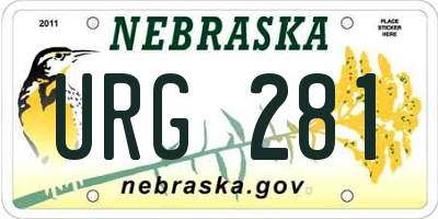 NE license plate URG281