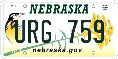 NE license plate URG759
