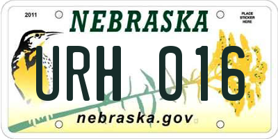 NE license plate URH016