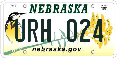 NE license plate URH024
