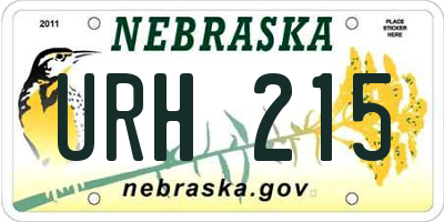 NE license plate URH215