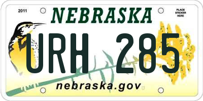 NE license plate URH285