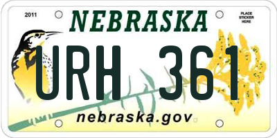 NE license plate URH361