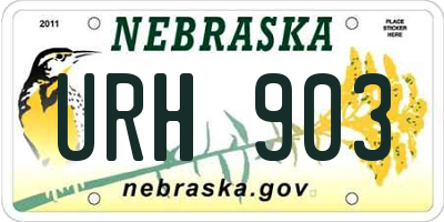 NE license plate URH903