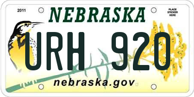 NE license plate URH920