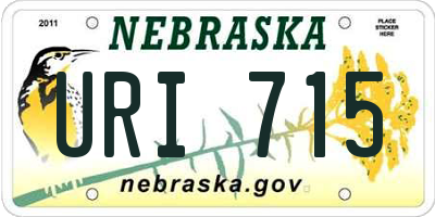 NE license plate URI715