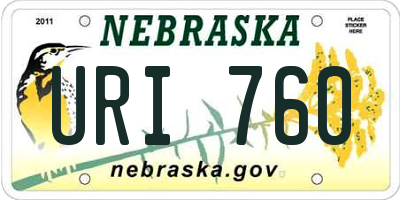 NE license plate URI760