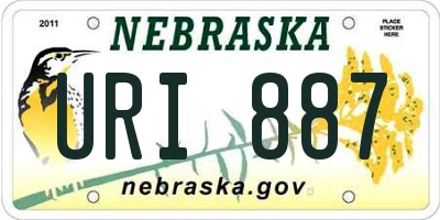 NE license plate URI887