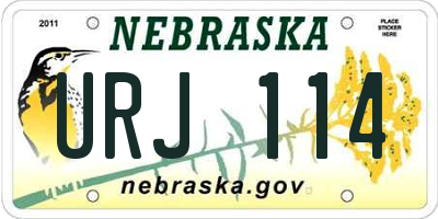 NE license plate URJ114
